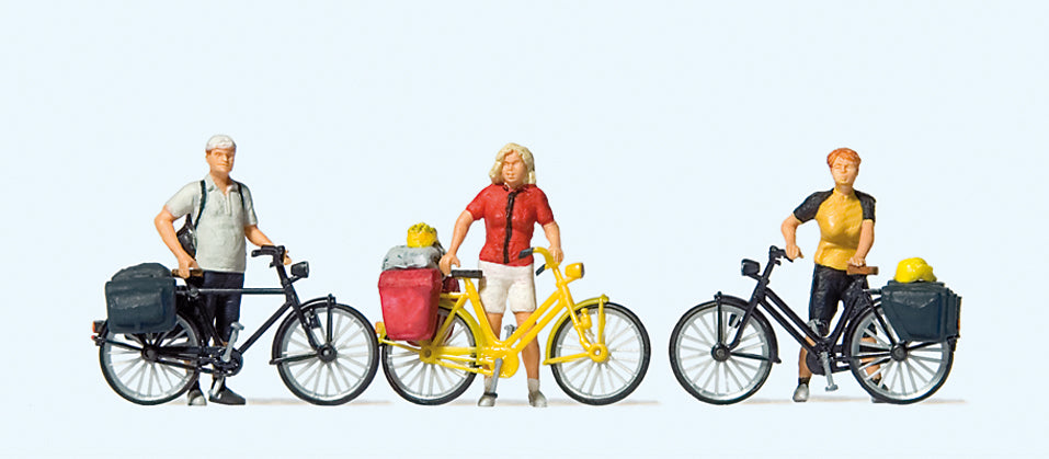 Preiser Standing Cyclists in Sportswear (3) Exclusive Figure Set PR10643