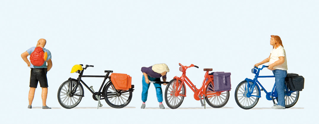 Preiser Cyclists in Action (3) Exclusive Figure Set PR10659