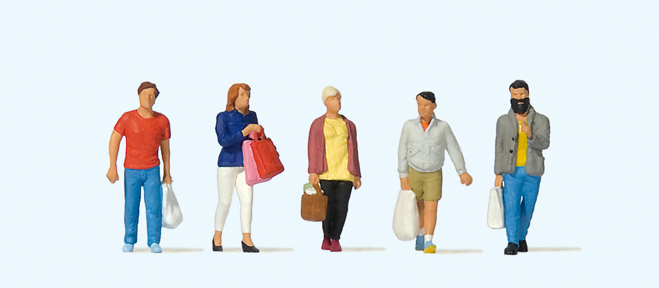 Preiser Shoppers (5) Exclusive Figure Set PR10673