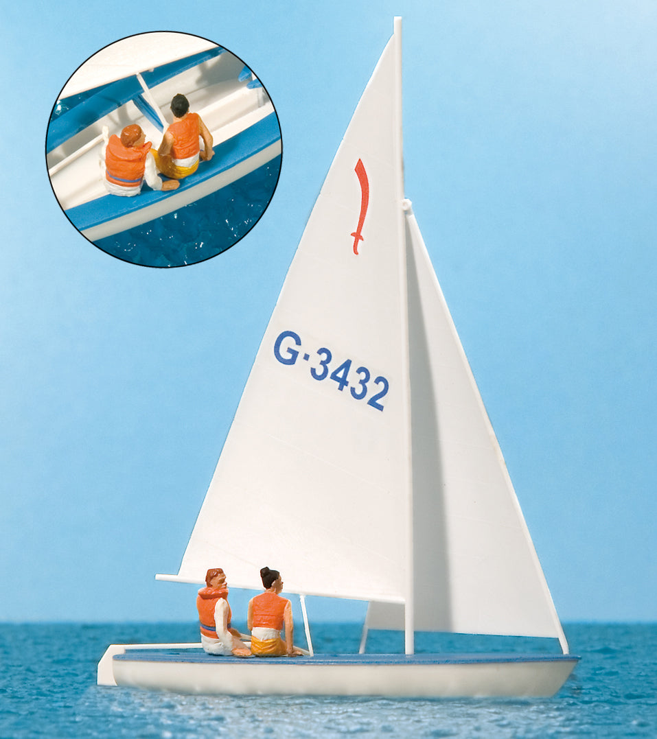 Preiser Korsar Boat with Sailors (2) Exclusive Figure Set PR10676