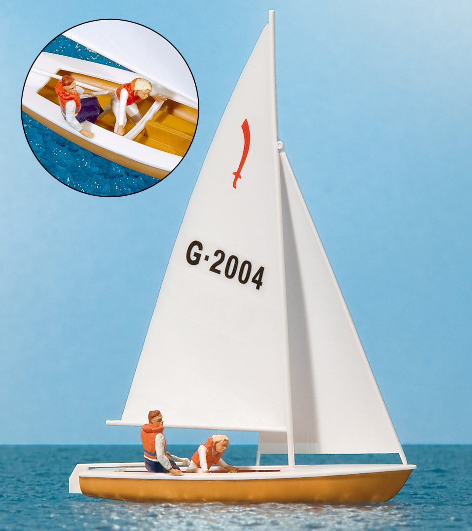 Preiser Korsar Boat with Sailors (2) Exclusive Figure Set PR10681