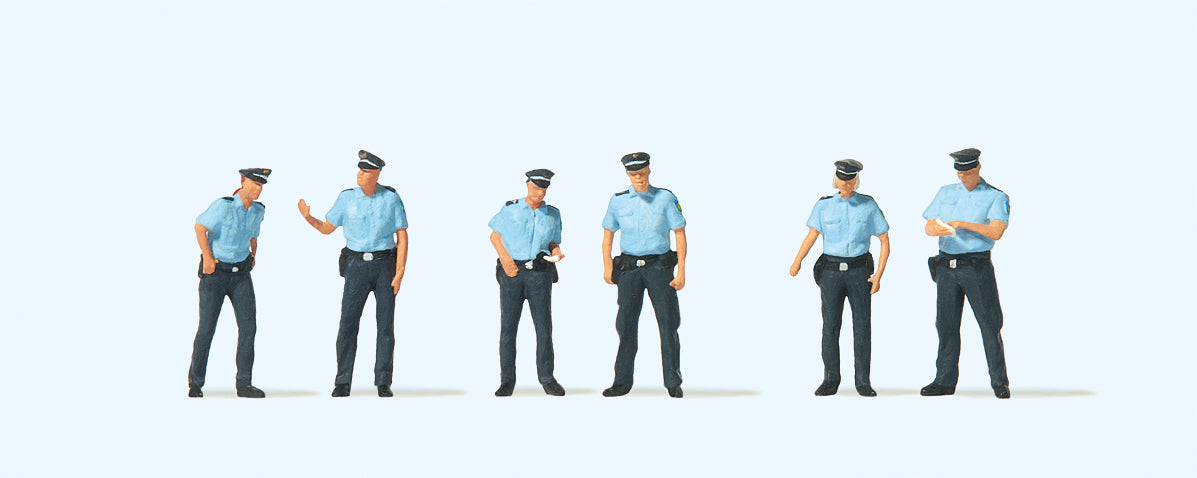 Preiser German Policemen Summer Uniform (6) Exclusive Figure Set PR10743