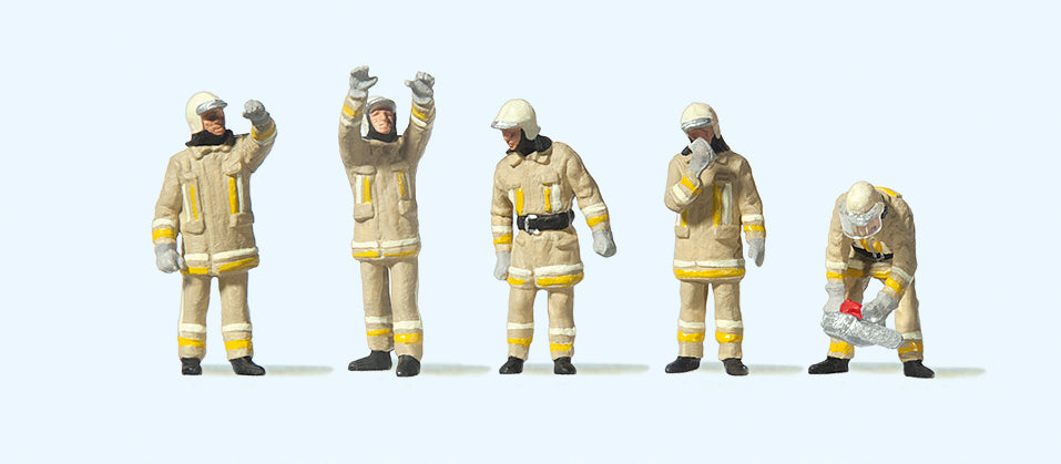 Preiser Firemen Beige Uniform Technical (5) Exclusive Figure Set PR10772