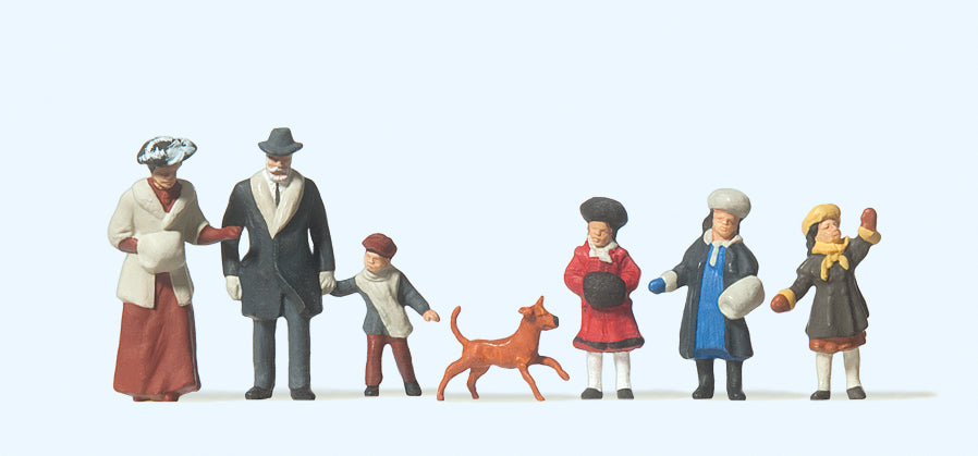 Preiser Family in Winter 1900 (6) Exclusive Figure Set PR12184