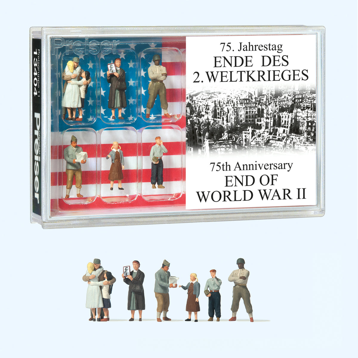 Preiser 75th Anniversary End of World War II Exclusive Figure Set PR13404