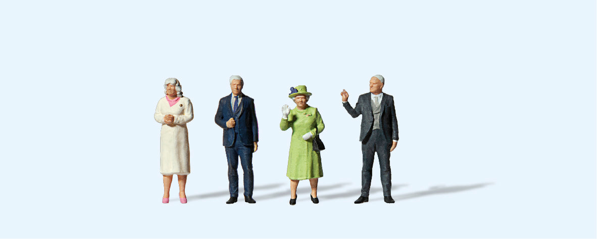 Preiser Queen Elizabeth II Special Edition Figure Set (4) PR13407