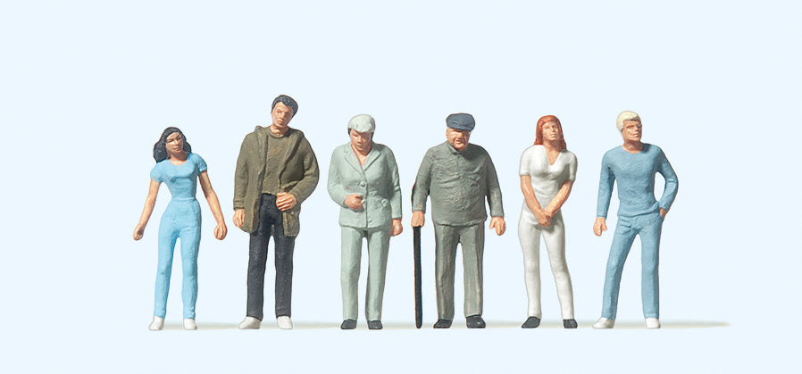 Preiser Standing Passers By (6) Standard Figure Set PR14002