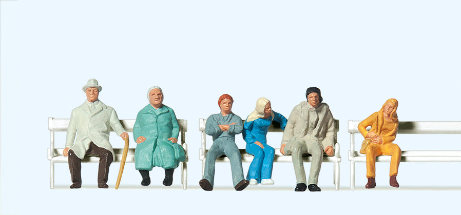 Preiser Seated Passengers (6) Standard Figure Set PR14004