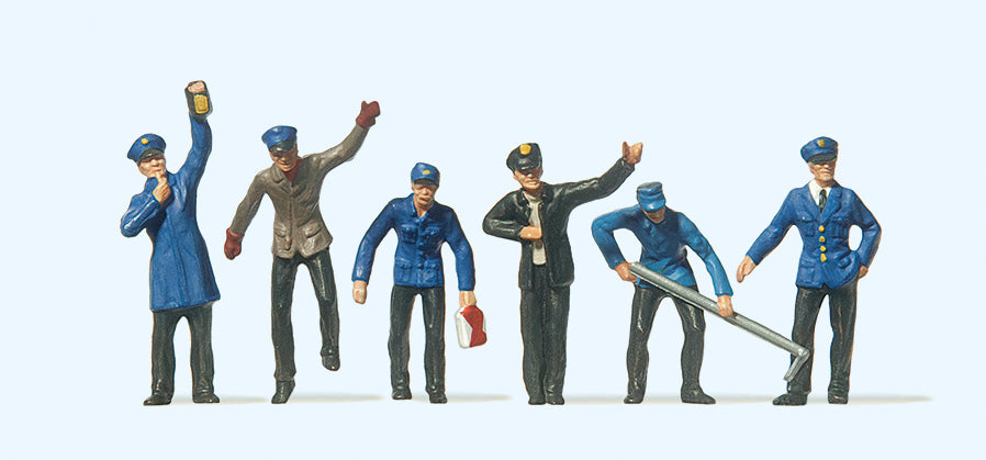 Preiser Railway Yard Workers (6) Standard Figure Set PR14013