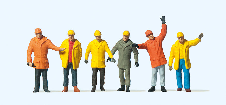 Preiser Workers in Protective Clothing (6) Standard Figure Set PR14034