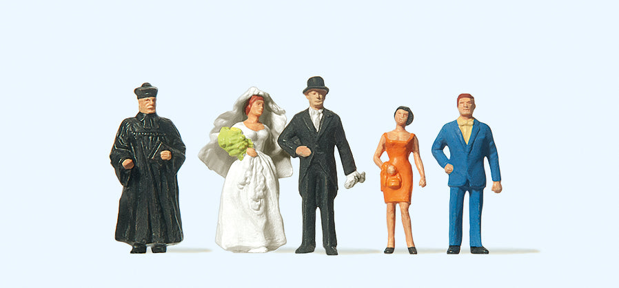 Preiser Protestant Wedding Group (5) Standard Figure Set PR14057