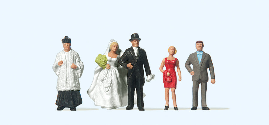 Preiser Catholic Wedding Group (5) Standard Figure Set PR14058