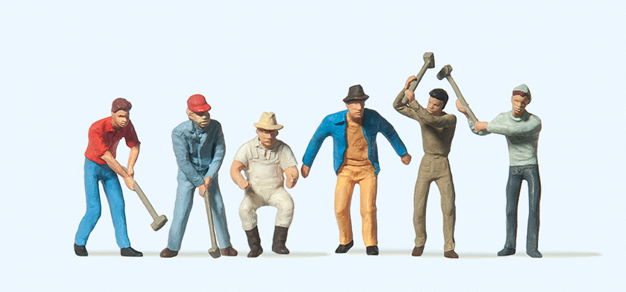 Preiser Workers (6) Standard Figure Set PR14075