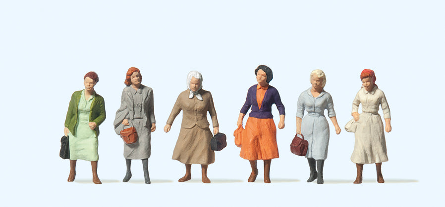 Preiser Female Commuters (6) Standard Figure Set PR14085