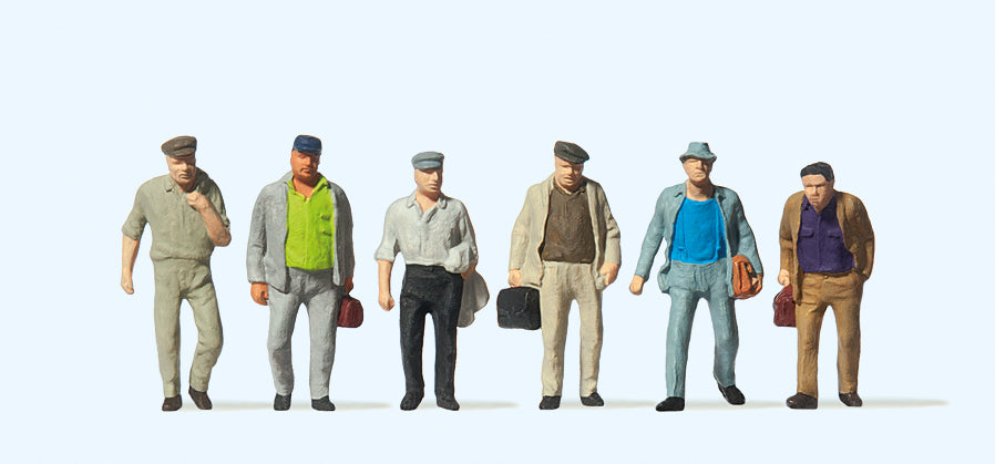 Preiser Male Commuters (6) Standard Figure Set PR14086