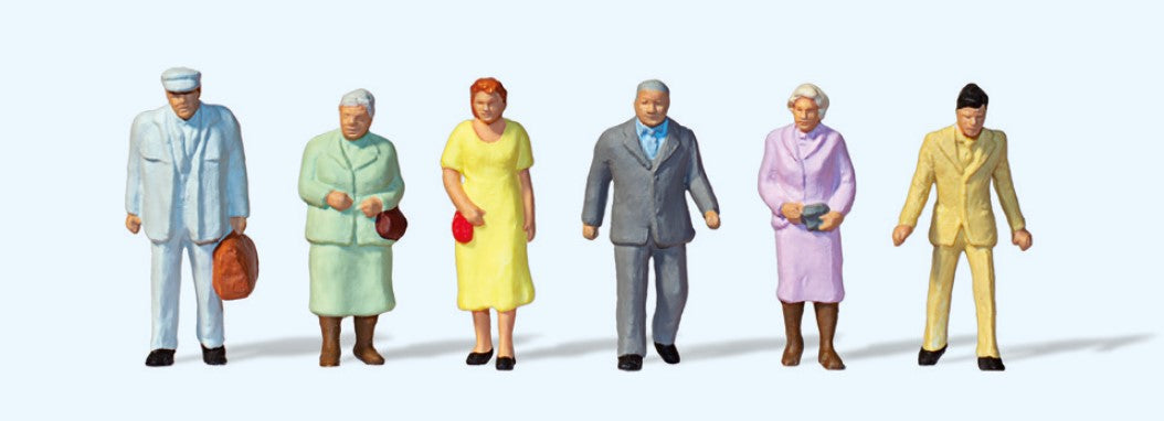 Preiser Pedestrians (6) Standard Figure Set PR14090