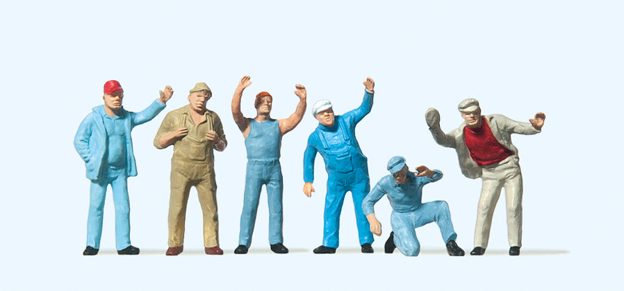 Preiser Standing Truckers (6) Standard Figure Set PR14127