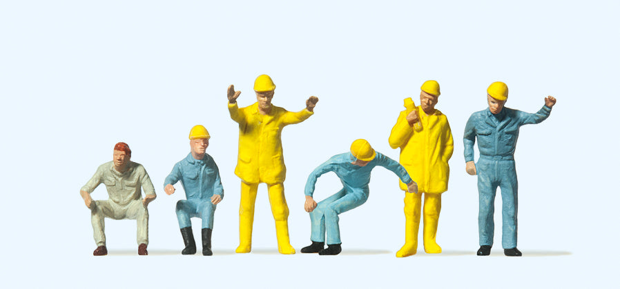 Preiser Crane Personnel (6) Standard Figure Set PR14128