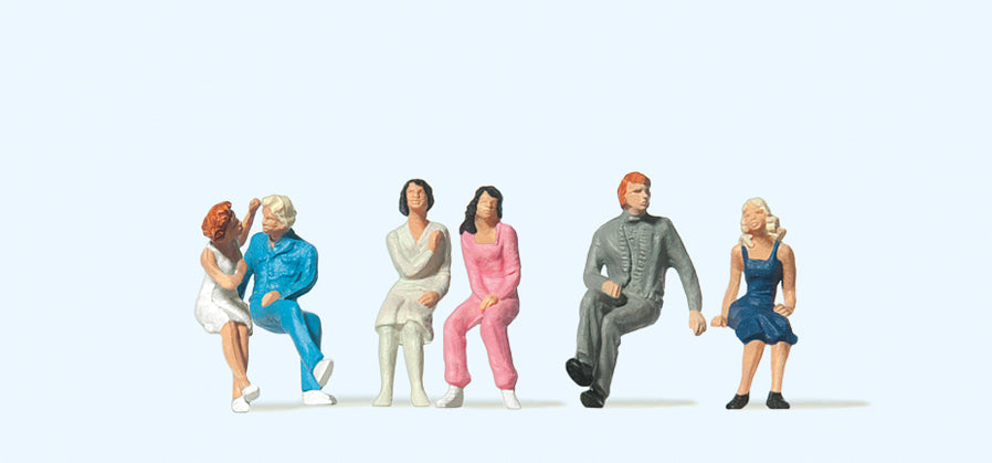 Preiser Sitting Couples (3x2) Standard Figure Set PR14138