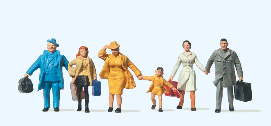 Preiser Passengers Hurrying (6) Standard Figure Set PR14142