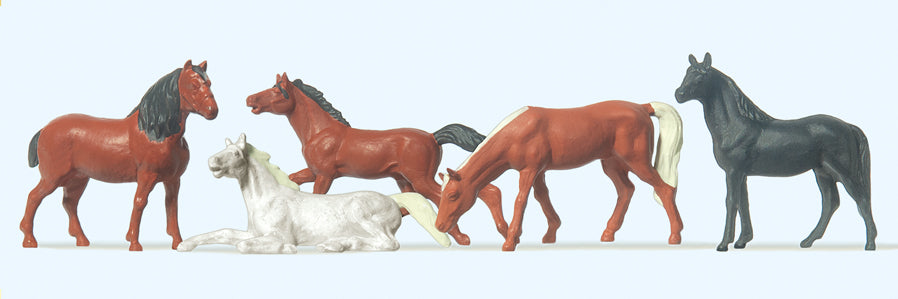 Preiser Horses (5) Standard Figure Set PR14150