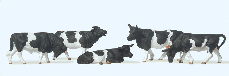 Preiser Cows (5) Standard Figure Set PR14155