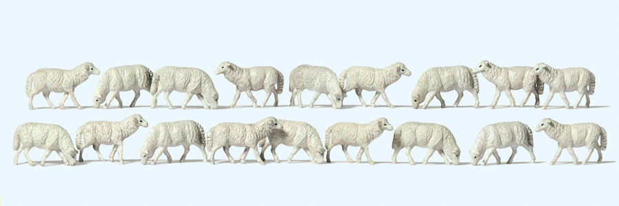 Preiser Sheep (18) Standard Figure Set PR14161