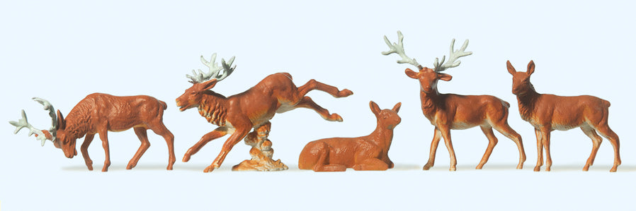 Preiser Stags (5) Standard Figure Set PR14179