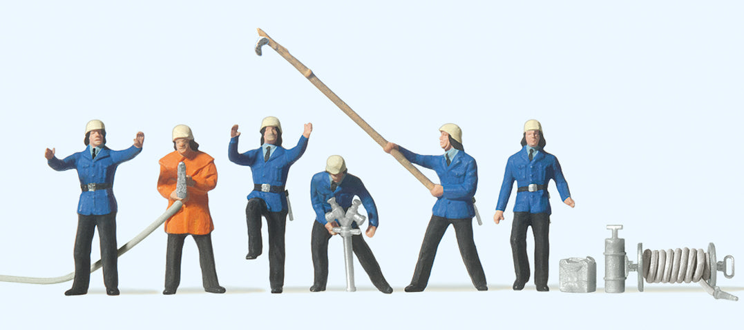 Preiser Firemen (6) Standard Figure Set PR14203