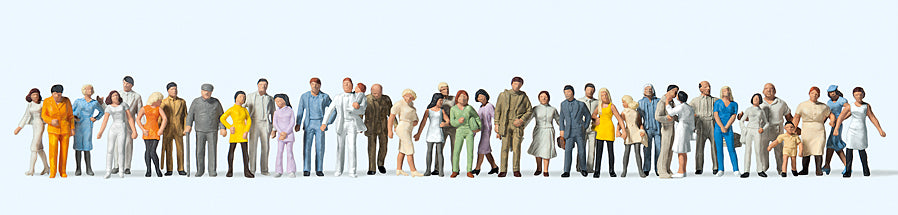 Preiser Standing/Walking Passers By (36) Standard Figure Set PR14402