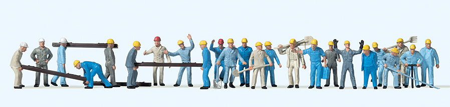 Preiser Track Workers (24) Standard Figure Set PR14403