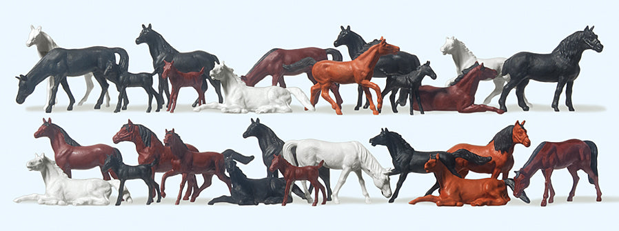 Preiser Horses (26) Standard Figure Set PR14407