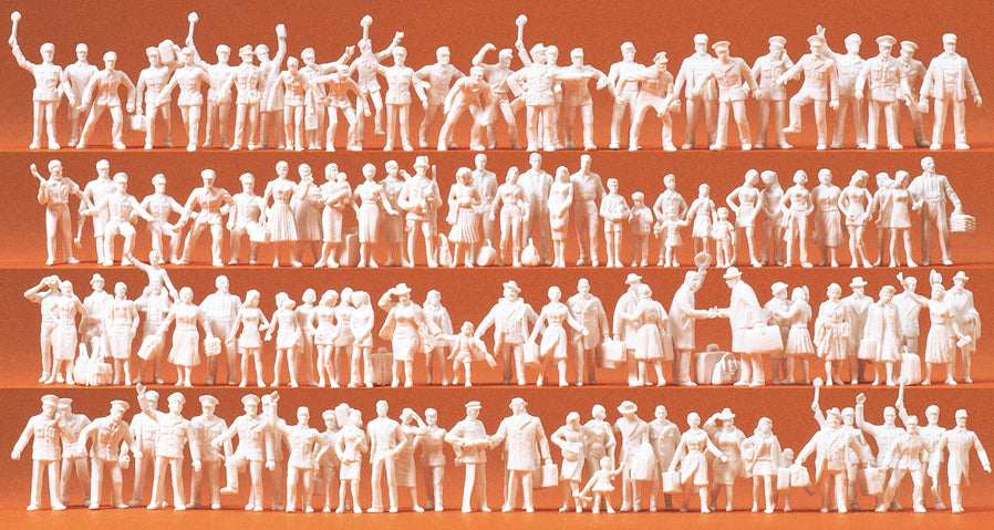 Preiser Railway Personnel/Passengers (120) Unpainted Figures PR16325