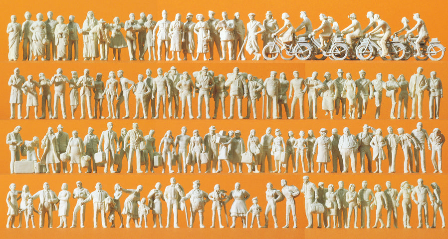 Preiser Passengers/Passers By (120) Unpainted Figures PR16337