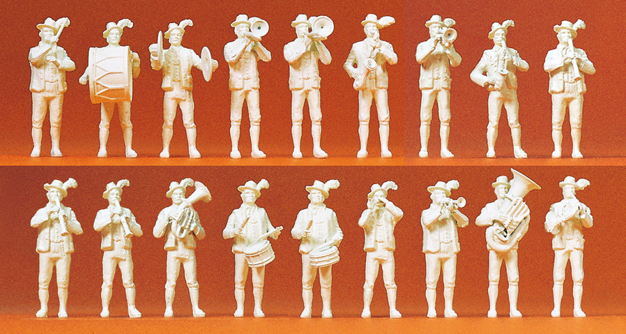 Preiser Bavarian Band (18) Unpainted Figures PR16353