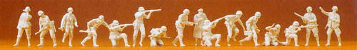 Preiser German Reich 1942 Panzer Grenadiers (16) Kit PR16504