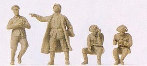 Preiser German Reich 1939-45 General/Radio/Runner (4) Kit PR16536