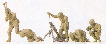Preiser German Reich 1939-45 Mortar Crew (5) Kit PR16540