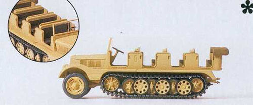 Preiser German Reich 1939-45 Half Track Vehicle 3 Kit PR16544