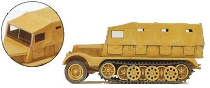 Preiser German Reich 1939-45 SdKfz11 Closed Half Track Vehicle Kit PR16562