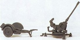 Preiser German Reich 1939-45 Anti-Aircraft Gun with Trailer Kit PR16565