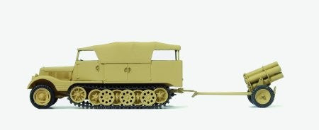 Preiser German Reich 1942-45 Half Track Vehicle with Cannon Kit PR16583
