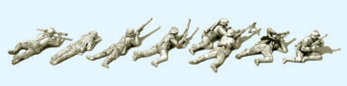 Preiser German Reich 1939-45 Infantry Lying in Battle (8) Kit PR16616