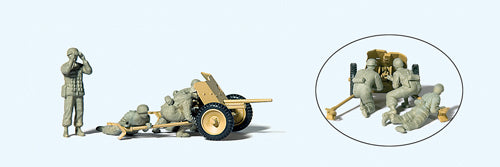 Preiser German Reich 1939-45 Paratroopers with Anti-Tank Gun Kit PR16628