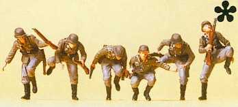 Preiser German Reich 1939-45 Tank Infantrymen (6) Figure Set PR16878