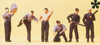 Preiser German Reich 1939-45 Tank Maintenance Crew (6) Figure Set PR16885