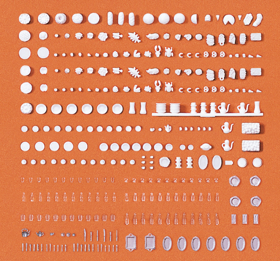 Preiser Tableware and Food Kit PR17220
