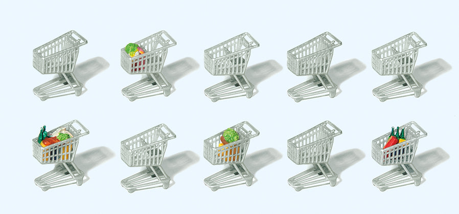 Preiser Shopping Trolleys (10) Kit PR17224