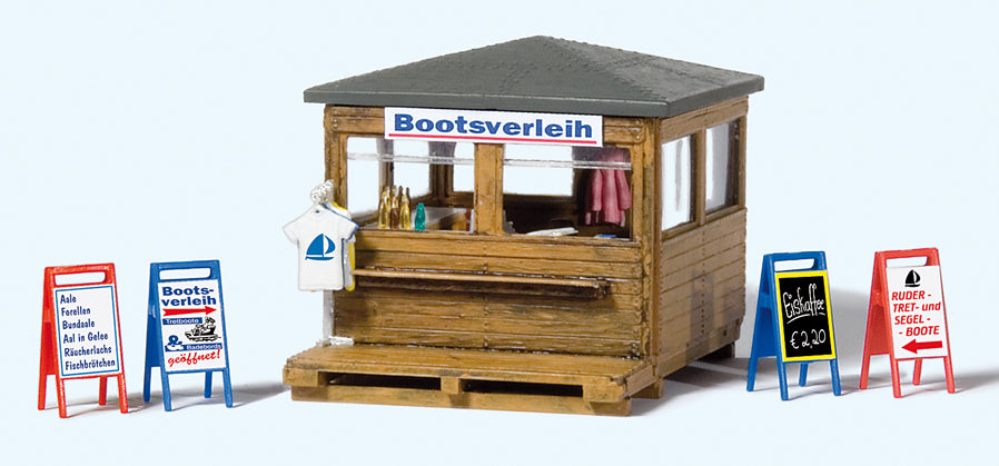 Preiser Boat Rental Kiosk Kit PR17314