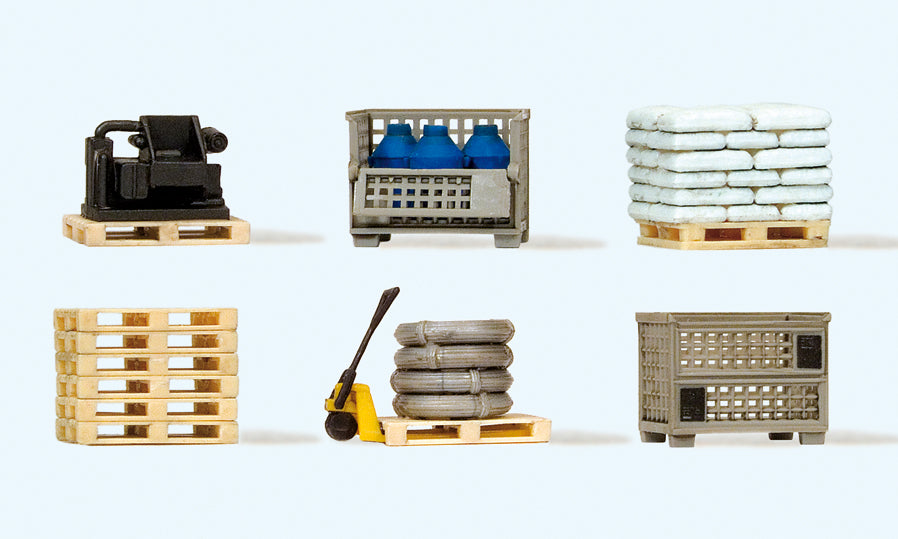 Preiser Pallets with Loads (6) PR17704